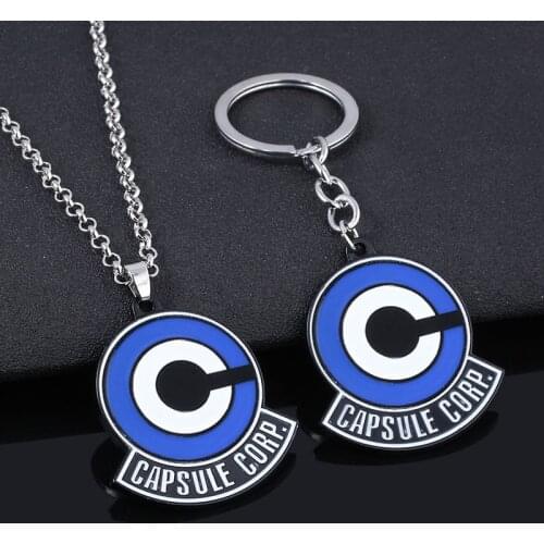 SG Cartoon CAPSULE CORP Logo Keychains Cute 1-7 Stars Art Metal Pendant Keyring Men Kids Jewelry Gift