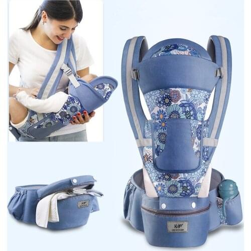 0-48 Months Baby Carriers Waist Stool Horizontal Front Holding Wraps 3 in 1 Infant Sling Backpacks Pouch Holding Baby Artifact