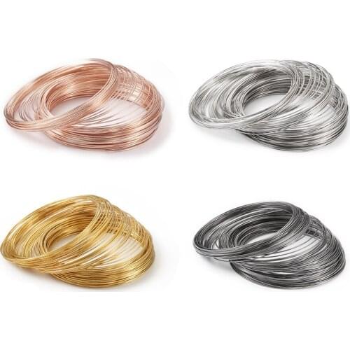 400circles/lot Fashewelry Mixed Colors Steel Memory Wire for DIY Beading Bracelets Jewelry Making Findings Accessories 60x0.6mm