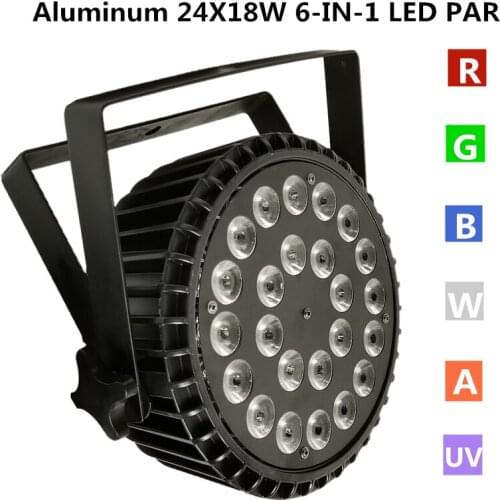 24X18W RGBWA+UV LED PAR Light Cast aluminum DJ light professional stage equipment led wash light