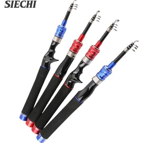 SIECHI Fishing Rod 1.5M 1.8M 2.1M 2.4M spinning/casting fishing rod travel leisure telescopic fishing rod Carp Fishing Tackle