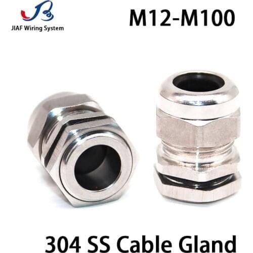 Waterproof Stainless Steel Cable Gland M32*1.5 Connector M50 IP68 Cable Joint Wire Lock ConnectorM12/16/18/20/25/40/50/63*1.5