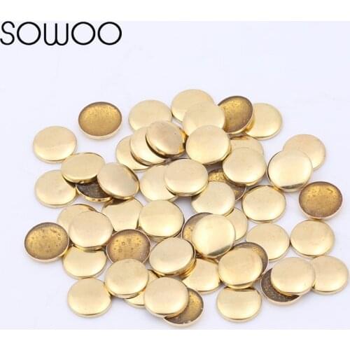 All Sizes 2MM-9MM Brass Material round Hot fix rhinestuds Metal Studs Round Shape Gold color for clothing/shoes/hat