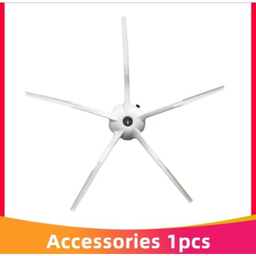 5 Arms Side Brush for Xiaomi Mijia 1 /2/ 1S / Roborock S50 S5 S6 Mi Robot Vacuum Robot Cleaner White Nylon Washable Spare Parts