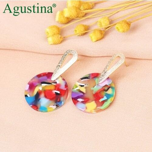 Agustina Korean Round acrylic earrings for women jewelry small earrings 2021 fashion boho earrings geometry earring wholesale
