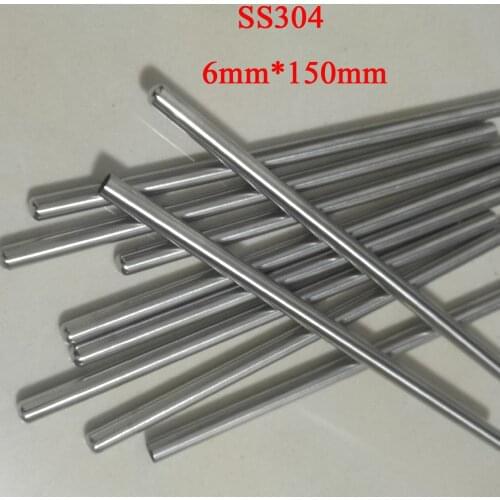 10 pieces, 6mm*150mm Grade A Quality SS304 One End Round head Closed Stainless Steel Thermowell Thermocouple Protection pipe