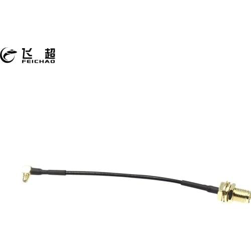 2PCS FEICHAO MMCX to SMA / RP-SMA Female Adapter Connector Plug Cable 10mm for FPV VTX Antenna DIY RC Models Accessories