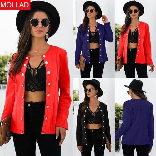 2021 AliExpress Hot Sale Multi-Color European and American Long Sleeve Breasted Small Suit