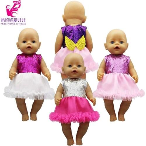 43cm baby doll angel dress 18 inch girl doll clothes pull over sweater children girl gift