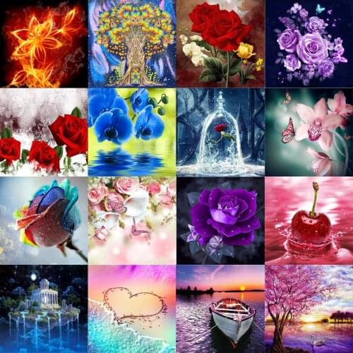 5d Diy Round Diamond Animal Butterfly, Cross Stitch, Diamond Embroidery Landscape Mosaic, Handmade Gift Home Decoration