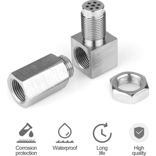 O2 Oxygen Sensor Adapter Cel Eliminator Angled Extender Spacer 90 Degree O2 M18x1.5 Bung