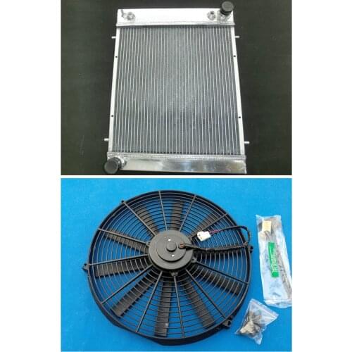 Aluminum Radiator + FAN For LAND ROVER 1989-1994 Defender & Discovery 200TDI 2.5 Turbo diesel