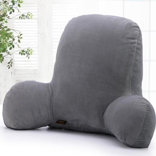 Velvet Pillow Sofa Waist Plush Rest Reading Pillow Home Decor Arm Back Lumbar Head Support Cushion Zipper Easy Clean