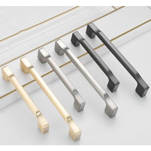 Zinc Alloy Pearl Gray Gold Cabinet Handles Solid Drawer Knobs Kitchen Cupboard Door Pulls Furniture Handle Cabinet Hardware