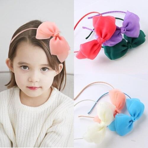 Children Princess Large Bow Knot Super Fairy Hair hoop Cloth Art Sweet And Lovely Girls Hair Accessories