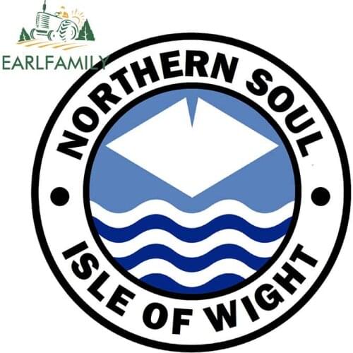 EARLFAMILY 13cm x 13cm Isle Of Wight Northern Soul Fun Car Window Souvenir Vinyl Decal JDM Waterproof Car Sticker Graphic