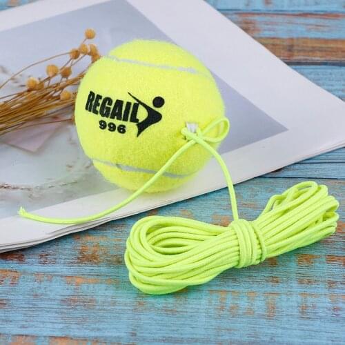 Elastic Rubber Bouncing Ball Tennis Trainer Band Ball Beginner Training Tennis Single Practice Training Belt Line Cord Tool