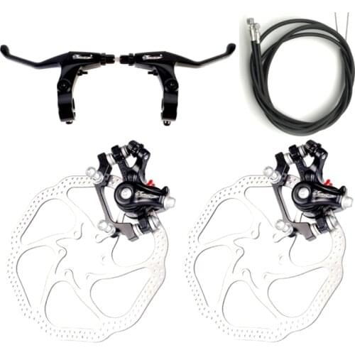 JEDERLO Bike Mechanical Disc Brakes Rotor Bicycle Front Rear Disc Brake Caliper Clip Dual Piston Mountain Cycling Parts