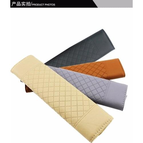 Classic PU Leather Car Seat Belt Pad Man Cool Car Seat Belt Cover Lady Bag Belt Cover New Auto Belt Cover Brown Grey Beige Black