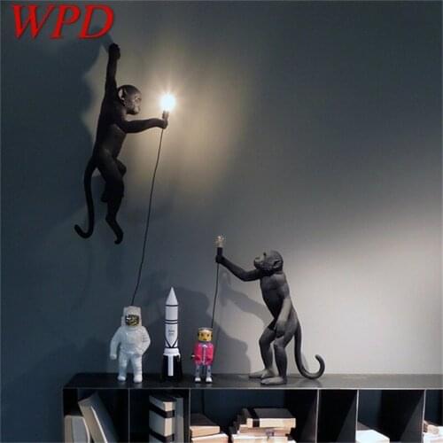 WPD Indoor Wall Sconces Lamps Modern Creative Gold Monkey LED Lighting Decorative For Home