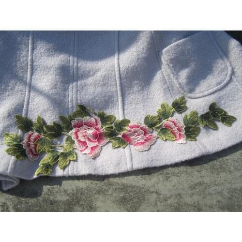 Size55*17cm-1piece Colorful Sewing Floral Flower Motif Venise Embroidery Lace Applique for Garment Embroidery Lace patch