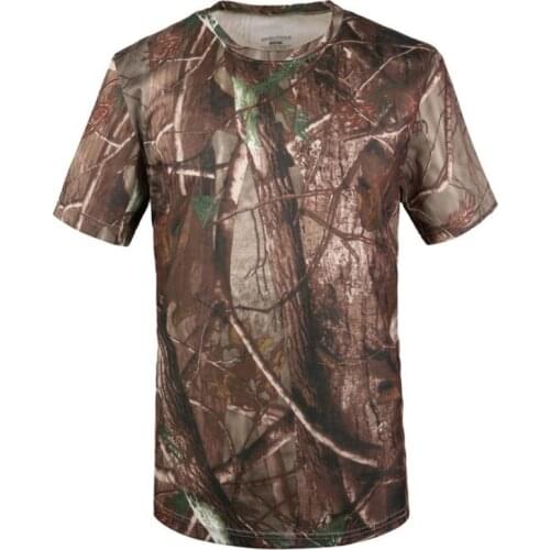Summer Camouflage T-shirt Quick-drying Breathable Short Sleeve T-shirts Outdoor Sports Military Tactical Tops Men Clothing