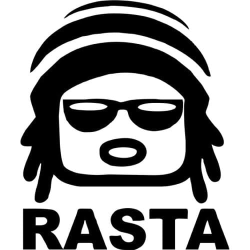 MIGNATIS - Rasta Written Glasses Character Sticker Sticking Mural Art Decal For Car Window Loptop Decoration Vinyl Stickers Wate