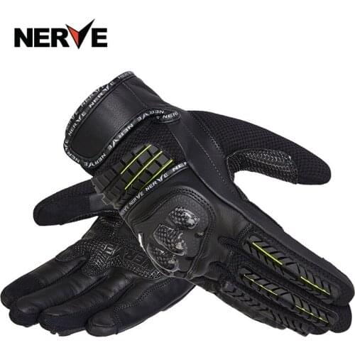 2019 New Summer Cycling Racing Motorbike glove Knight Carbon fiber touch screen locomotive full finger CE Motorcycle gloves