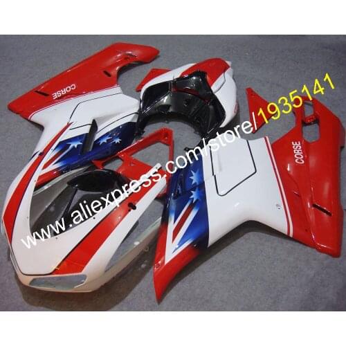 Motorbike Cowling For Ducati 848 1098 2007 - 2011 1098S 1198 Bodywork Kit Fairing 07 08 09 10 11 (Injection molding)