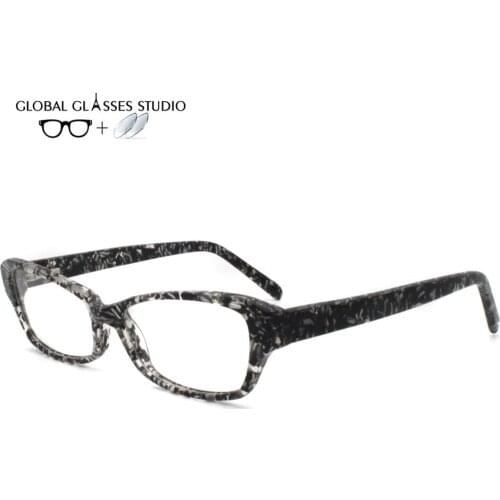 Men Acetate Glasses Frame Eyewear Eyeglasses Reading Myopia Prescription Lens Index 1.56 RM0415