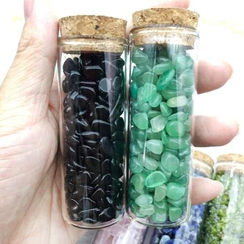 Natural Quartz Crystal Tumbled Crystal Stone Gravel Wishing Bottle Reiki Healing Crystal Degaussing Fish tank stones Home Decora