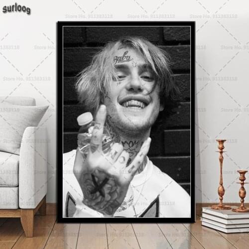 RIP Lil Peep Hip Hop Hot Rapper Poster Prints Wall Art Posters Canvas Painting Picture for Living Room Home Decoration