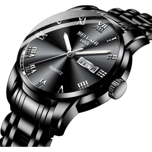 Luxury Watch Men 2021 Belos New Watch Mens Quartz Watch Fully Automatic Waterproof Fine Steel Band Student Trend Mens Watch