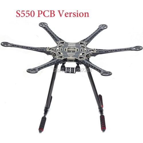 S550 F550 500 Upgrade PCB carbon fiber Hexacopter Frame Kit with Unflodable Landing Gear for FPV Mini S800