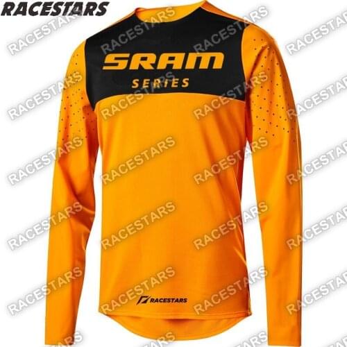 SRAM SERIES Motocross Jersey MTB Jersey Downhill Mountain Sweatshirt Quick Dry Long Sleeve Bike Cycling Wear Maillot Ciclismo
