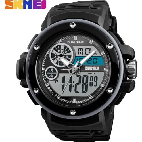 SKMEI NEW Men Watch Men Outdoor Sport watch 50M Waterproof Alarm Digital Wristwatch relogio masculino clock G Style Shock male