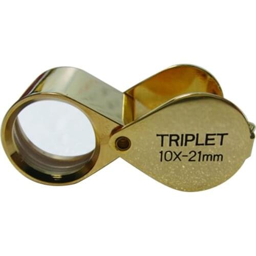 Jewelry Magnifying Glass 10X Large-caliber Folding Portable Hand-held Magnifying Glass Pocket Magnifier Silver Gold Black