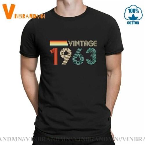 Vintage 1963 T shirt men Birthday Father gift Tshirt Born in 1963 Clothing Retro Classic 1963 Birth Year T-shirts