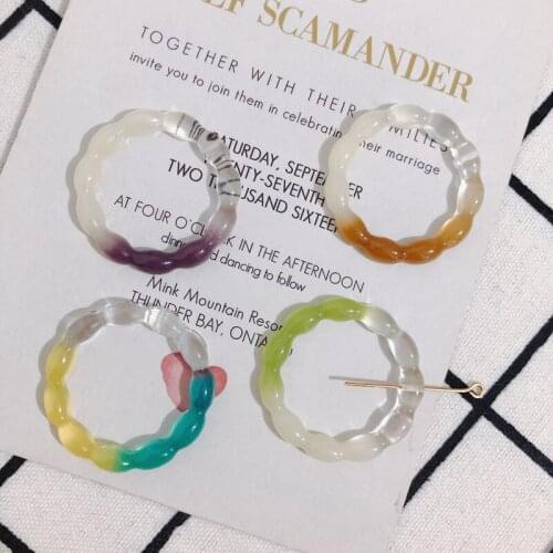 DIY jewelry accessories wholesale Japan and South Korea fashion Lovely doudou circle resin contrast Pendant Earrings accessories