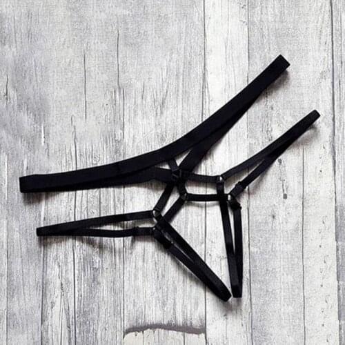 Harness Erotic Panties Plus Size Open Crotch Thong For Sex Hollow Out Transparent Underwear Sleepwear Women Sexy Lingerie