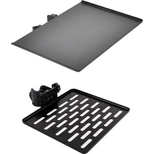 Sound Card Tray Hollowed-out Live Broadcast Microphone Rack Stand with Free Regulating Clamp Storage Shelf Phone Holder