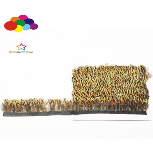 1/5/10 Meter Natural Pheasant Feathers Trims Ribbon Carnival Diy Costume Mask Headress UN
