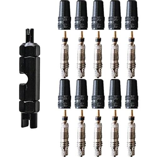 10pcs Bike Core Remover Tire Repair Kit Bike Presta Valve Core For Tubeless Road MTB Bike Bicycle Accessories