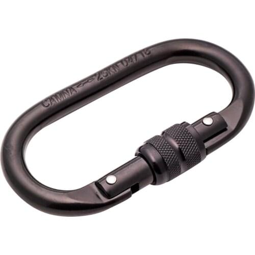11 x 6cm O-Shaped Climbing Screw Locking Carabiner for Outdoor Rock Climbing Rescue CE Certified 25KN/5500lbs
