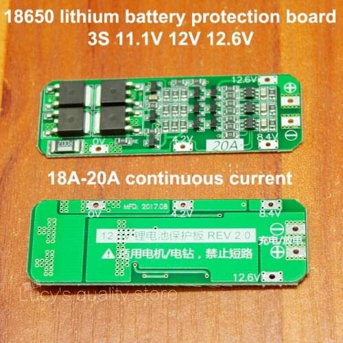 5pcs/lot 3 Series 11.1v 12v 12.6v 18650 Lithium Battery Board 8a 10a Current Diy Fittings