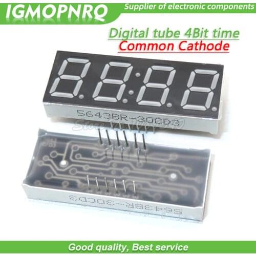 5pcs Digital tube segment common Cathode AS Red 4 Bit time digital Tube 0.56 inch 12 needles Red Display LED HS420561K-C30