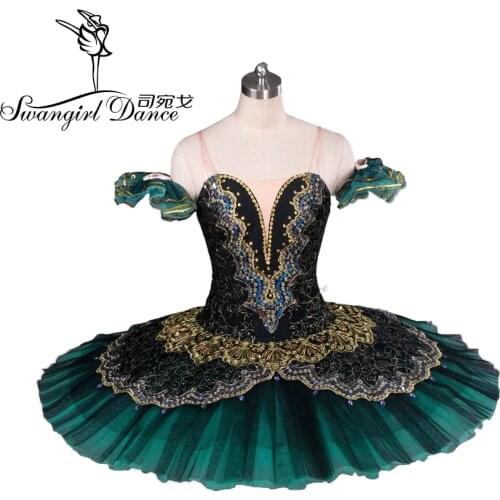 Adult Black Green La Esmeralda Ballet Tutu performance professional classical ballet tutus girls pancake tutu nutcrackerBT8941