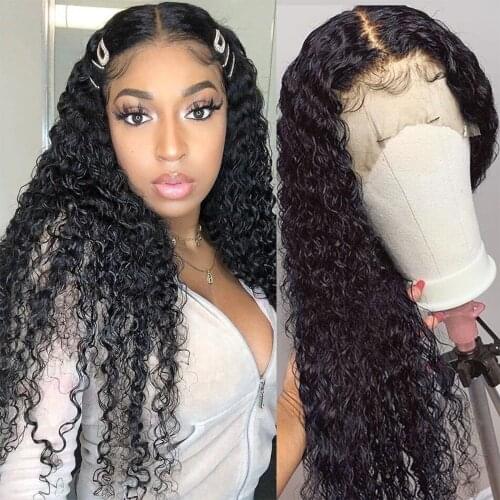 Brazilian Kinky Curly Wig 5x5 HD Lace Frontal Wig Human Hair Remy 4x4 Closure Wigs 150 Density Pre Plucked Afro Kinky Curly Wigs