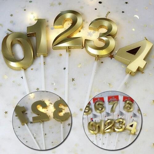 Happy Birthday Number Candles Home Decoration Accessories Number Candle Party Cake Topper Baby Shower for Girl Boys Kids Gift