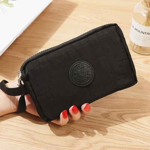 3 Zippers Lady Purses Women Wallets Brand Clutch Coin Purse Cards Keys Money Bags Canvas Short Woman Girls Wallet Handbags Burse